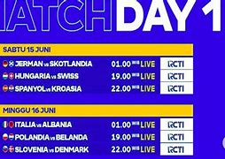 Jadwal Euro 2024 Rcti Minggu