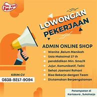 Lowongan Admin Slot 2022 Jakarta Selatan Terbaru